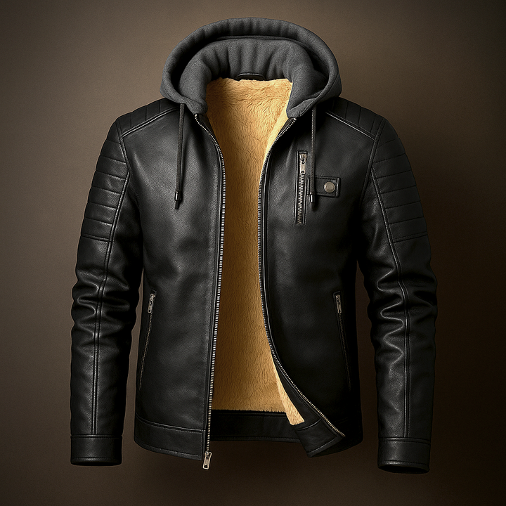Toby – Hooded Leather Jacket