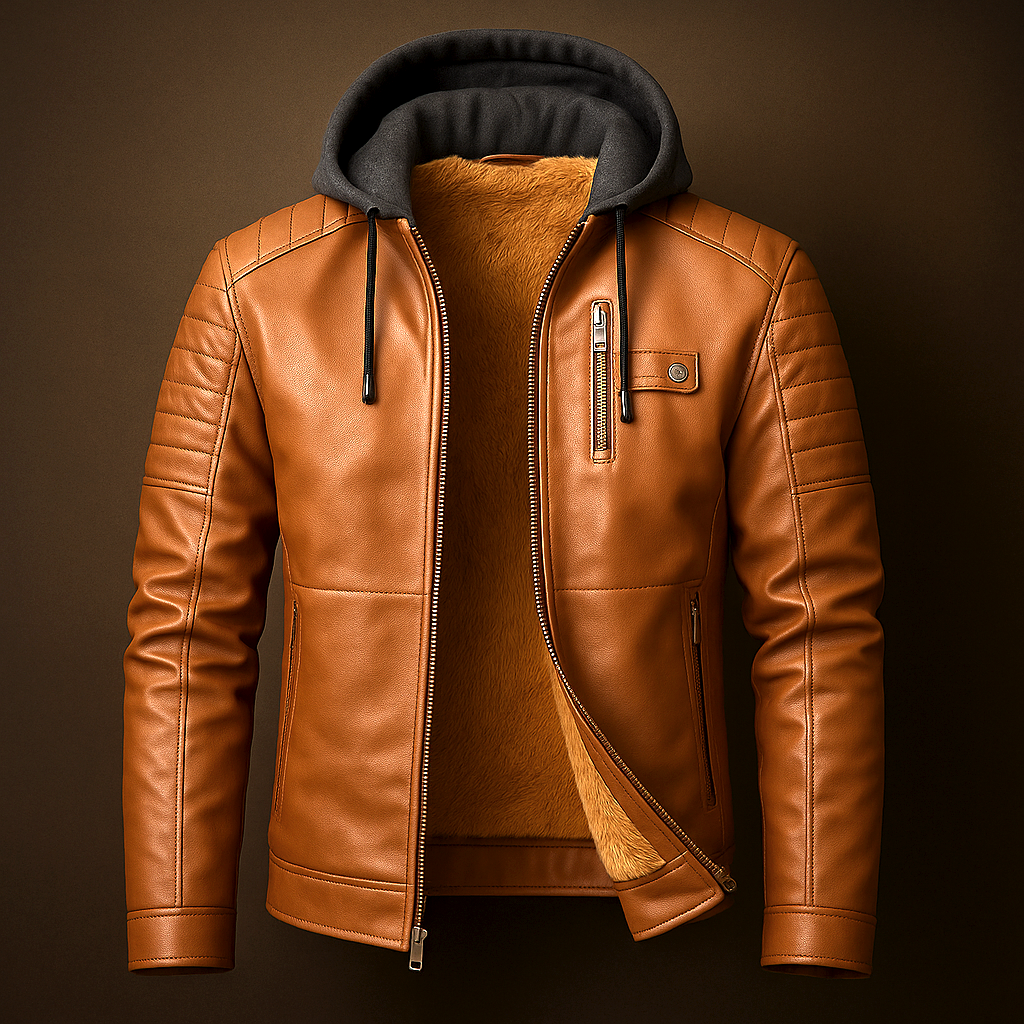 Toby – Hooded Leather Jacket