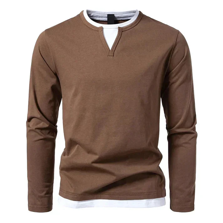 Andrew - Premium Long-Sleeved T-shirt in Combed Cotton
