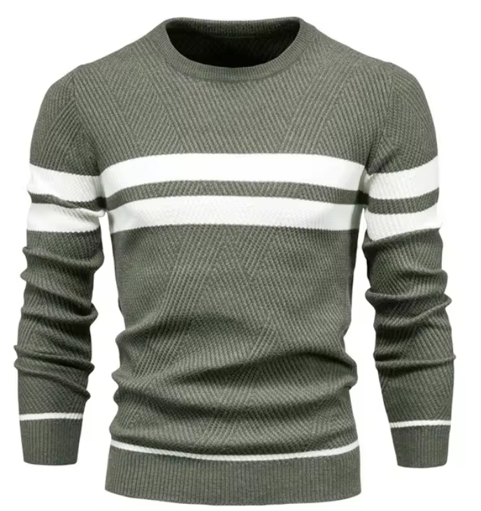 John - Stylish Men's Sweater with Herringbone Pattern
