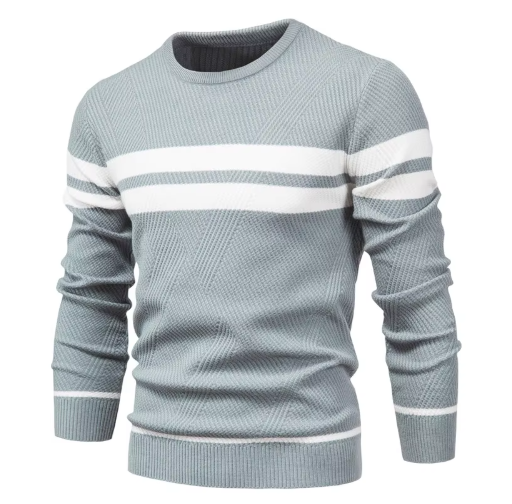 John - Stylish Men's Sweater with Herringbone Pattern