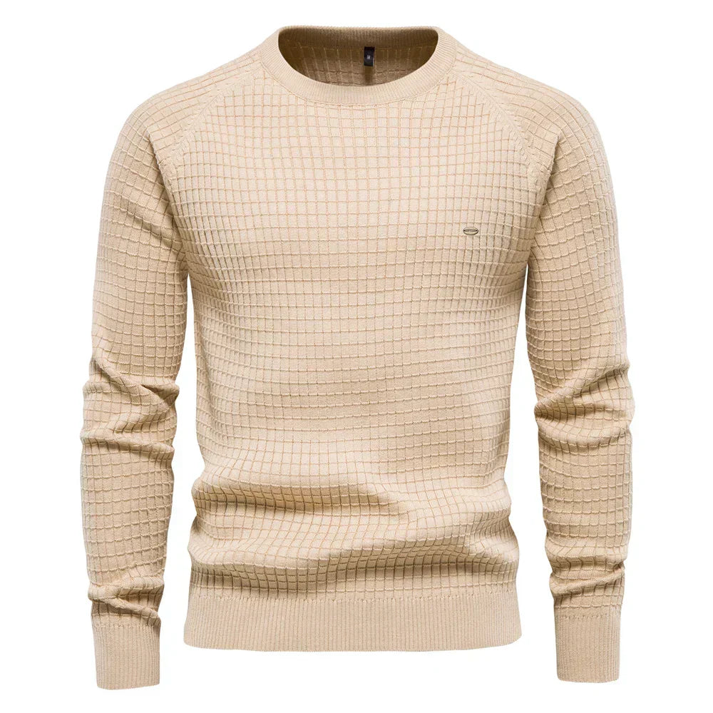 Thomas - Men's Sweater with Diamond Pattern