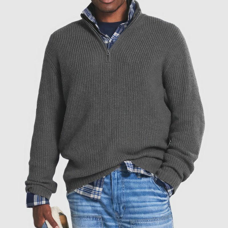 Finn | Men's Knitted Zip Sweater